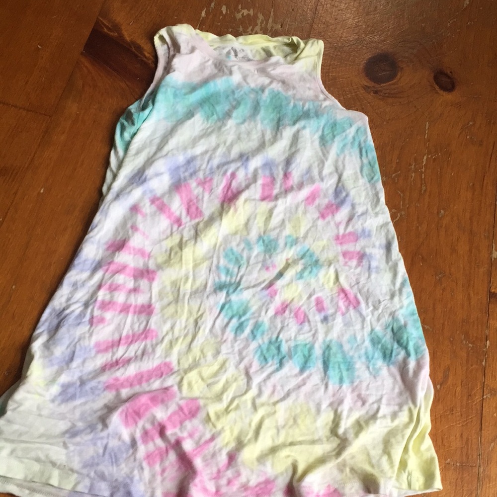 Rainbow tie die bathing suit coverup